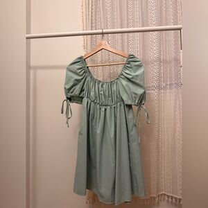 PrettyLittleThing Sage Green Mini Dress